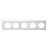 Ramka pięciokrotna pozioma DOMO 01-1500-002, biała | 24766 Kanlux