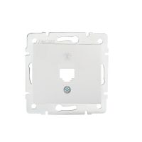 Adapter gniazdo komputerowe pojedyncze (RJ45Ca Jack), bez gniazda DOMO 01-1399-002, biały | 25920 Kanlux
