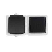 Łącznik jednobiegunowy i gniazdo zasilające francuskie, ochrona styków TEKNO 05-3120-143, czarny | 25358 Kanlux