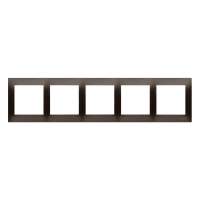 Ramka pięciokrotna PREMIUM IP20/IP44, brąz mat DR5/46 Simon 54 Premium | DR5/46 Kontakt Simon
