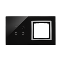 Panel dotykowy S54 Touch, 2 moduły, 4 pola dotykowe + 1 otwór na osprzęt S54, księżycowa lawa | DSTR240/74 Kontakt Simon
