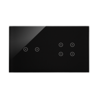 Panel dotykowy S54 Touch, 2 moduły, 2 pola dotykowe poziome + 4 pola dotykowe, zastygła lawa | DSTR224/73 Kontakt Simon