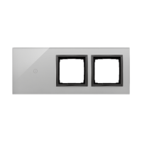 Panel dotykowy S54 Touch, 3 moduły, 1 pole dotykowe + 2 otwory na osprzęty S54, burzowa chmura | DSTR3100/72 Kontakt Simon