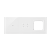 Panel dotykowy S54, 3 moduły, 1 pole dotyk.+4 pola dotyk.+1 otwór na osprzęt S54, biała perła | DSTR3140/70 Kontakt Simon