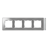Ramka poczwórna, Detail SELECT-metal, aluminium / podstawa Chrom 8201640-093 Simon 82 Detail | 8201640-093 Kontakt Simon