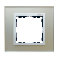 Ramka pojedyncza szkło srebro, ramka pośrednia aluminium mat 82917-62 Simon 82 Nature | 82917-62 Kontakt Simon