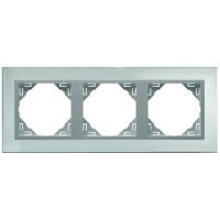 Ramka potrójna, stal nierdzewna/aluminium , LOGUS 90 | 90930TIA Efapel