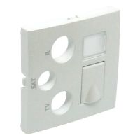 Element centralny do gniazda multimedialnego 21545 oraz 21544, lodowy, LOGUS 90 | 90770TGE Efapel