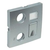 Element centralny do gniazda multimedialnego 21534 oraz 21535, aluminium, LOGUS 90 | 90774TAL Efapel