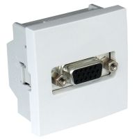 Gniazdo VGA żeńskie HD14 45x45, biały, Quadro 45 | 45430SBR Efapel