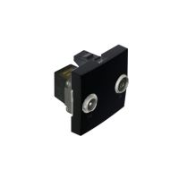 Gniazdo R-TV końcowe, czarny, Quadro 45 | 45533SPM Efapel