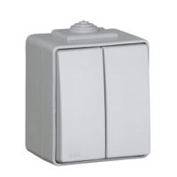 Łącznik schodowy podwójny Waterproof IP-65 szary | 48101KCZ Efapel