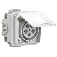 Gniazdo p/t przelotowe zabudowane seria Design 32A 3P+Z+N 230V 50/60Hz 6h IP44 | 895-6V PCE