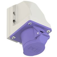 Gniazdo stałe 16A 2P 24V 50/60Hz IP44 nikolowane styki fioletowe | 162v PCE