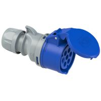 Gniazdo przenośne Shark 16A 5P+Z+N 230V 50/60Hz 9h IP44/54 nikolowane styki | 217-9V PCE