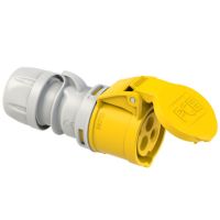 Gniazdo przenośne Shark 16A 2P+Z 110V 50/60Hz 4h IP44 żółte | 213-4 PCE