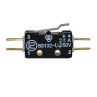 Łącznik miniaturowy 8313254AR-14,75 sterowany dźwignią płaską o dł. 14,75mm ze złoconymi przyłączami | W0-59-681122 Promet