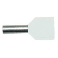 Końcówka rurkowa izolowana 2x0,5/8 PAEH 050D/8 biała (opak 100szt) 051875 | 05101539 PROTEC.class