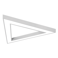 Oprawa zawieszana Geometric Triangle LED duży 68W 4000K 6700lm, szara | AG002.2211.840.A000 PXF Lighting