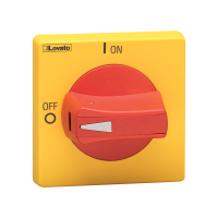Pokrętło żółto/czerwone do GA-A, GA016C-GA040C i GA-D, montaż w otworze | GAX63 Lovato Electric