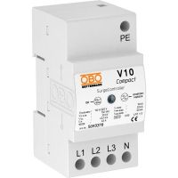 Ogranicznik przepięć 4p, Typ 2+3 (kl. C+D) V10 COMPACT 150 | 5093378 Obo Bettermann