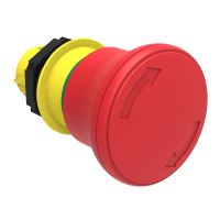 Przycisk sterowniczy grzybkowy, bez adaptera, odblokowanie przez obrót, Fi-40mm,czerwony | LPCB6644 Lovato Electric