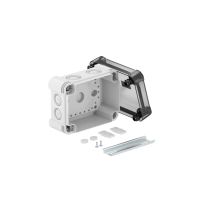 Puszka odgałęźna z transparentną pokrywą i szyną 2069 150x116x86, PC X06 R LGR-TR | 2005092 Obo Bettermann