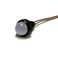 Lampka diodowa, klosz 20mm, 12-24V Klp 20B/24V kolor soczewek niebieski, pierścień czarny | 84420003 Simet