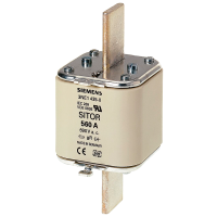 Wkładka topikowa SITOR,z zestykami nożowymi, NH3, In: 560 A, gR, Un AC: 690 V, wskaźnik czołowy | 3NE1435-2 Siemens