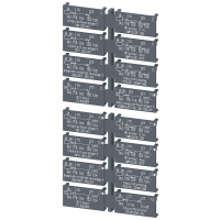 Zestaw tabliczek dla urządzeń wielofunkcyjnych, 2 W Zestaw tabliczek (1 szt.) z 16 funkcjami | 3RP2901-0B Siemens