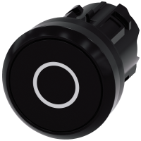 Napęd przycisku SIRIUS ACT fi22 plastik,płaski czarny (O) | 3SU1000-0AB10-0AD0 Siemens