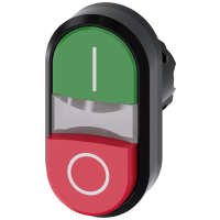 Podświetlany przycisk podwójny, 22 mm | 3SU1001-3BB42-0AK0 Siemens