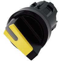Przełącznik obrotowy 3SU1, 22mm, okrągły, podświetlany, czarny/żółty, kr.pióro SIRIUS ACT | 3SU1002-2BF30-0AA0 Siemens
