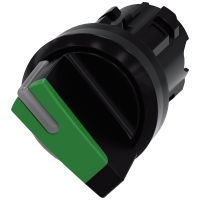 Przełącznik obrotowy 3SU1, 22mm, O-I, okrągły, podświetlany, czarny/zielony, kr.pióro, SIRIUS ACT | 3SU1002-2BF40-0AA0 Siemens