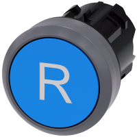 Napęd przycisku SIRIUS ACT fi22 metal matowy, płaski niebieski (R) | 3SU1030-0AB50-0AR0 Siemens