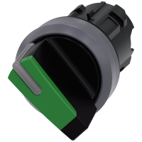Napęd przełącznika SIRIUS ACT fi22 metal matowy piórkowy (O I) 90st. podśw. czarno-zielony | 3SU1032-2BF40-0AA0 Siemens