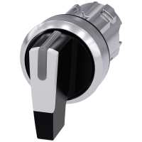 Przełącznik obrotowy 3SU1, 22mm, I>O<II okrągły, metal, biały, SIRIUS ACT | 3SU1052-2CM60-0AA0 Siemens