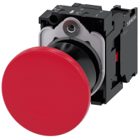 Przycisk SIRIUS ACT fi22 plastik, bezpiecz. fi40 pociąg. czerwony 1NC, zaciski śrubowe | 3SU1100-1BA20-1CA0 Siemens