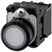 Przycisk SIRIUS ACT fi22 plastik, płaski podśw. przezroczysty LED 24VAC/DC 1NO, zaciski śrub. | 3SU1102-0AB70-1BA0 Siemens