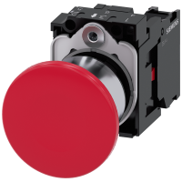 Przycisk bezpiecz. SIRIUS ACT fi22 metal połysk, fi40 pociąg. czerwony 1NC, zaciski śrub. | 3SU1150-1BA20-1CA0 Siemens