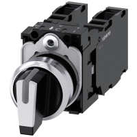 Przełącznik piórkowy SIRIUS ACT fi22 metal połysk (I→O←II) podśw.2NO+2NC, zaciski śrub. czarno-biały | 3SU1150-2BM60-1LA0 Siemens