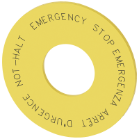 EMERGENCY STOP backing plate, yellow | 3SU1900-0BN31-0NC0 Siemens