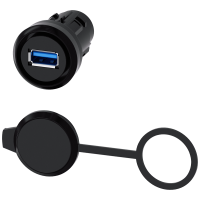 Port USB 3.0, 22mm, tworzywo, czarne SIRIUS ACT | 3SU1900-0GA10-0AA0 Siemens