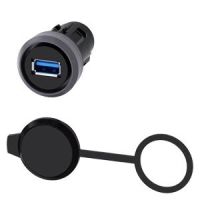 Gniazdo USB 3.0 22mm tworzywo/metal matowy SIRIUS ACT | 3SU1930-0GA80-0AA0 Siemens