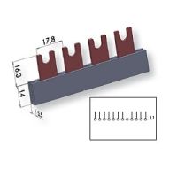 Szyna łączeniowa widełkowa 1P 80A 12mm2 54-moduły IZ12/1F/54 | 002921026 Eti