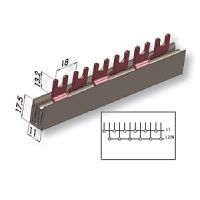 Szyna łączeniowa widełkowa 2P 100A 16mm2 54-moduły IZ16/2F/54 | 002921067 Eti