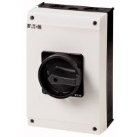 Łącznik krzywkowy 3P+N, 63A, 22kW, 0-1, pokrętło czarne, w obudowie, T5B-3-8901/I4/SVB-SW P/T | 207245 Eaton