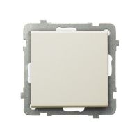 Łącznik 1-biegunowy 16AX, zaciski bezgwintowe, ecru, Sonata | ŁP-1R/m/27 Ospel