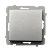 Łącznik 1-biegunowy, 16AX, 250~, IP20, zaciski bezgwintowe, srebro mat, SONATA | ŁP-1R/m/38 Ospel