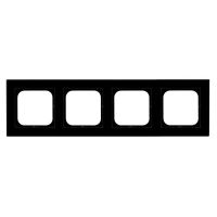 Ramka poczwórna czarne szkło, czarne szkło, Sonata | R-4RG/32 Ospel